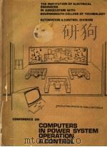 CONFERENCE ON COMPUTERS IN POWER SYSTEM OPERATION & CONTROL PDF电子版封面