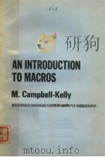 AN INTRODUCTION TO MACROS PDF电子版封面 M.CAMPBELL-KELLY