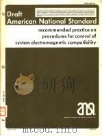 DRAFT AMERICAN NATIONAL STANDARD RECOMMENDED PRACTICE ON PROCEDURES FOR CONTROL OF SYSTEM ELECTROMAG PDF电子版封面