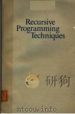 RECURSIVE PROGRAMMING TECHNIQUES PDF电子版封面 0201144506 WILLIAM H.BURGE