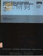 ANALYTICAL MODELS AND EXPERIMENTAL STUDIES OF CENTRIFUGAL-PUMP PERFORMANCE IN TWO-PHASE FLOW PDF电子版封面