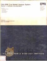 CRA/EPRI COAL MARKET ANALYSIS SYSTEM VOLUME 3:SOFTWARE DOCUMENTATION PDF电子版封面