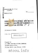 REMOTELY PILOTED VEHICLE (RPV) MISSION CAPABILITY CONCEPTS AS RELATED TO U.S. ARMY OPERATION DOCTRIN PDF电子版封面 LTC RICHARD A.RADTKE
