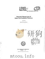 ULTRASONIC MEASUREMENT OF MOTOR CASE INSULATION THICKNESS PDF电子版封面 S.D.HART