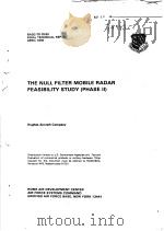 THE NULL FILTER MOBILE RADAR FEASIBILITY STUDY (PHASE 2) PDF电子版封面