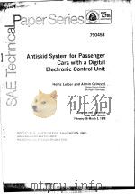 ANTISKID SYSTEM FOR PASSENGER CARS WITH A DIGITAL ELECTRONIC CONTROL UNIT PDF电子版封面