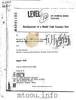 DEVELOPMENT OF A MODEL TANK GUNNERY TEST PDF电子版封面