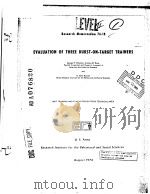 EVALUATION OF THREE BURST-ON-TARGET TRAINERS PDF电子版封面 G.GARY BOYCAN