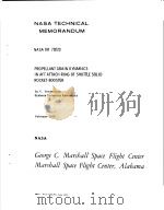 PROPELLANT GRAIN D YNAMICS IN AFT ATTACH RING OF SHUTTLE SOLID ROCKET BOOSTER PDF电子版封面 V.VERDERAIME