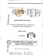 SIMPLIFIED DETERMINATION OF RETARDATION FOR KINETIC ENERGY PROJECTILES（ PDF版）