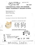 A MATHEMATICAL MODEL FOR ASSESSING TARGET VULNERABILITY RESEARCH EFFORTS（ PDF版）