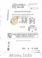 POST-SHOT BLAST LOADING PREDICTIONS FOR GERMAN STRUCTURE NO.2-DICE THROW EVENT PDF电子版封面 GEORGE A.COULTER