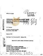 EXPERIMENTAL METHODS FOR AIRCRAFT DESIGN QUALIFICATIONS IN AN EXPLODING WARHEAD ENVIRONMENT PDF电子版封面