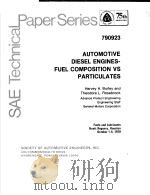AUTOMOTIVE DIESEL ENGINES-FUEL COMPOSITION VS PARTICULATES（ PDF版）