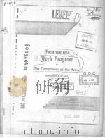 WORK PROGRAM FOR THE DEPARTMENT OF THE ARMY PDF电子版封面