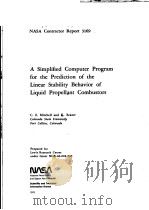 NASA CONTRACTOR REPORT 3169 A SIMPLIFIED COMPUTER PROGRAM FOR THE PREDICTION OF THE LINEAR STABILITY PDF电子版封面