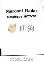 MARCONI RADAR CATALOGUE 1977-78 PDF电子版封面