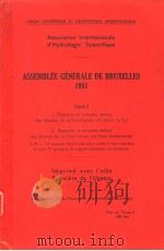 ASSEMBLEE GENERALE DE BRUXELLES 19514 TOME 2 1.RAPPORTS ET COMPTES RENDUS DES SEANCES DE LA COMMISSI PDF电子版封面