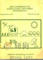 20TH CONFERENCE ON AGRICULTURAL AND FOREST METEOROLOGY（ PDF版）