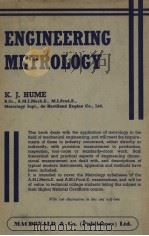 ENGINEERING METROLOGY PDF电子版封面 K.J.HUME