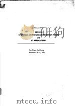 PROCEEDINGS SECOND SYMPOSIUM ON NONLIENAR ESTIMATION THEORY AND 1TS APPLICATIONS 1972 PDF电子版封面