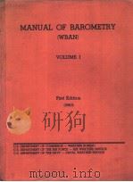 MANUAL OF BAROMETRY (WBAN) VOLUME 1 FIRST EDITION 1963     PDF电子版封面     