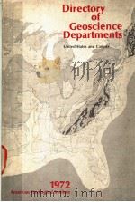 DIRECTORY OF GEOSCIENCE DEPARTMENTS UNITED STATES AND CANADA PDF电子版封面