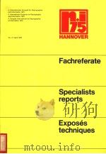FACHREFERATE SPECIALISTS REPORTS EXPOSES TECHNIQUES PDF电子版封面