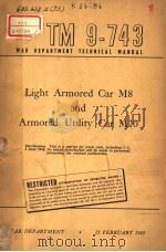 LIGHT ARMORED CAR M8 AND ARMORED UTILITY CAR M20 1944 PDF电子版封面