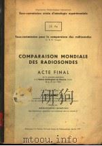 COMPARAISON MONDIALE DES RADIOSONDES VOLUME 2 PDF电子版封面