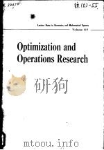 OPTIMIZATION AND OPERATIONS RESEARCH PDF电子版封面 W.OETTLI AND K.RITTER
