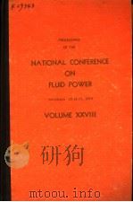 PROCEEDINGS OF THE NATIONAL CONFERENCE ON FLUID POWER VOLUME 28 PDF电子版封面