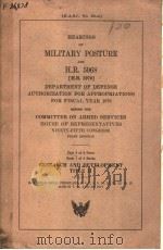 HEARINGS ON MILITARY POSTURE AND H.R.5068 PART 3 OF 6 PARTS（ PDF版）