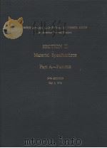 ASME BOILER AND PRESSURE VESSEL CODE AN AMERICAN NATIONAL STANDARD SECTION 2 MATERIAL OPECIFICATIONS PDF电子版封面