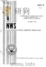 A COMPARISON OF EXTRACTION SOLVENTS FOR THE ANALYSIS OF COMPOSITION A-3 EXPLOSIVE 25 MARCH 1970 PDF电子版封面 EDWIN R.COUSINS AND WINONA C.H