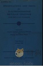SPECIFICATIONS AND TESTS FOR ELECTRODEPOSITED METALLIC COATINGS AND RELATED FINISHES（ PDF版）