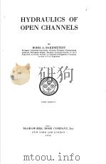 HYDRAULICS OF OPEN CHANNELS PDF电子版封面 BORIS A.BAKHMETEFF