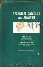 TECHNICAL CALCULUS AND ANALYSIS PDF电子版封面 HAROLD S.RICE
