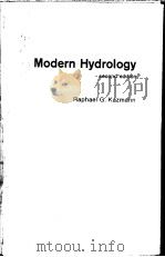 MODERN HYDROLOGY  SECOND EDITION     PDF电子版封面    RAPHAEL G.KAZMANN 