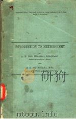 INTRODUCTION TO METEOROLOGY PDF电子版封面 A.K.DAS