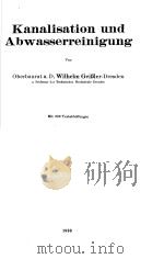KANALISATION UND ABWASSERREINIGUNG PDF电子版封面