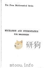 MECHANICS AND HYDROSTATICS FOR BEGINNERS PDF电子版封面