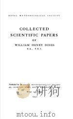 COLLECTED SCIENTIFIC PAPERS OF WILLIAM HENRY DINES PDF电子版封面