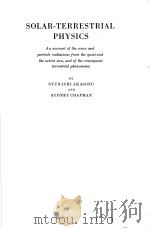 SOLAR-TERRESTRIAL PHYSICS PDF电子版封面 SYUN-ICHIAKASOFU AND SYDNEY CH