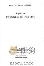 REPORTS ON PROGRESS IN PHYSICS PDF电子版封面