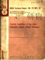 POTENTIAL CAPABILITIES OF FOUR LOWER ATMOSPHERE REMOTE SENSING TECHNIQUES PDF电子版封面