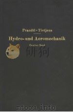 HYDRO- UND AEROMECHANIK PDF电子版封面 DR.PHIL.O.TIETJENS