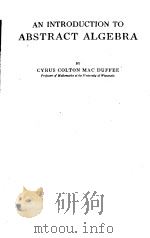 AN INTRODUCTION TO ABSTRACT ALGEBRA PDF电子版封面