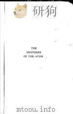 THE MYSTERIES OF THE ATOM PDF电子版封面 H.A.WILSON