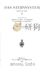 HANDBUCH DER ASTROPHYSIK DAS STERNSYSTEM ERSTER TEIL 2 PDF电子版封面